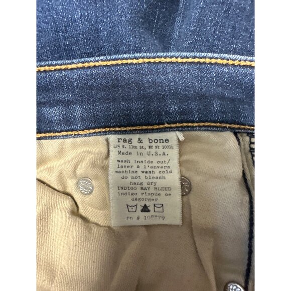 Rag & Bone Womens Dark Wash Mid Rise Skinny Jeans Size 26 - Picture 9 of 11